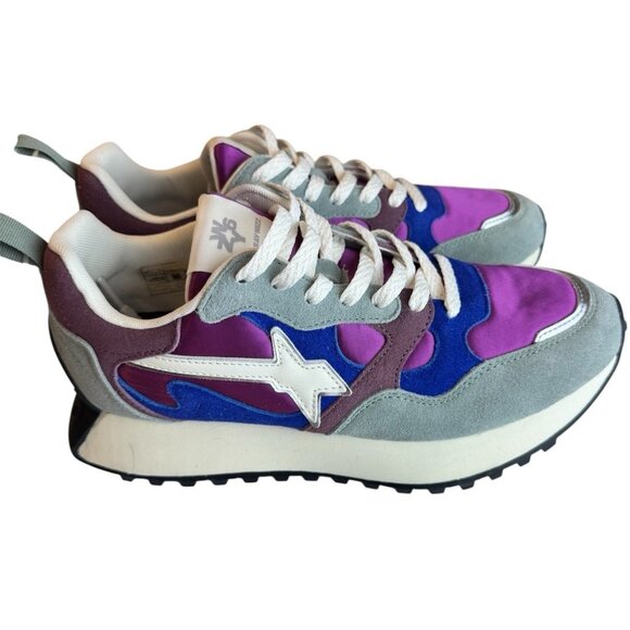 W6YZ Just Say Wizz Mens 7 Women’s 9 Suede Lace-Up Sneakers Designer - Picture 1 of 12